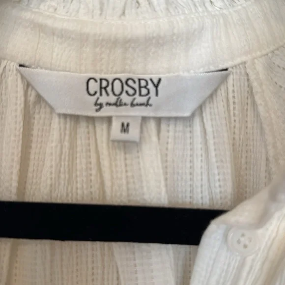 White Button-Up Women's Top - Picture 2 of 3